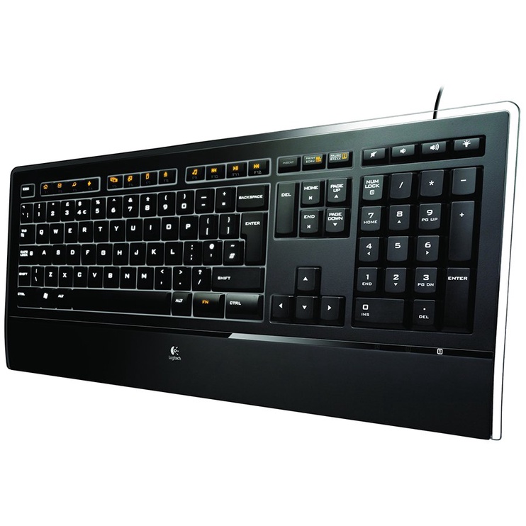Клавиатура Logitech K740 EN, черный