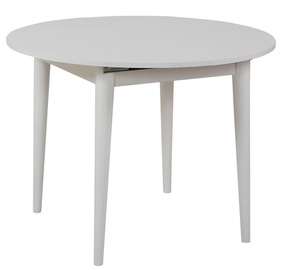 Обеденный стол c удлинением Kalune Design Vina 139, белый, 100 - 139 см x 100 см x 75 см