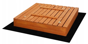 Песочница Sanbox, 120 x 120 см, с крышкой, коричневый