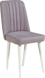 Стул для столовой Kalune Design Vina 0701 869VEL5162, белый/фиолетовый, 46 см x 46 см x 85 см