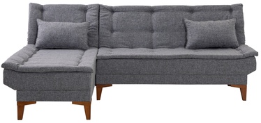 Stūra dīvāns Hanah Home Santo, tumši pelēka, kreisais, 82 x 225 cm x 86 cm