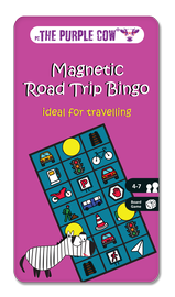 Stalo žaidimas Purple Cow Magnetic Road Trip Bingo