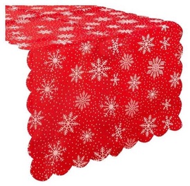 Ziemassvētku galda skrējējs taisnstūra Ruhhy 22786, balta/sarkana, 180 x 35 cm