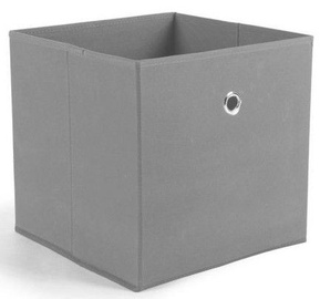 Коробка, 32 см x 32 см, серый, текстиль