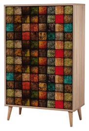 Шкафчики Kalune Design Multibox 723, коричневый/многоцветный, 80 см x 36 см x 127 см