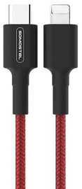 Kabelis Somostel USB-C - Lightning USB-C, Lightning, 1 m, melna/sarkana