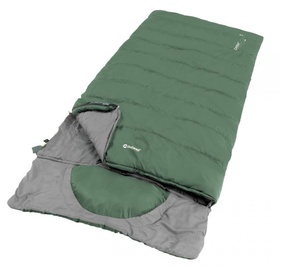Спальный мешок Outwell Contour Lux Xl, зеленый, левый, 235 см