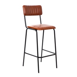 Барный стул Homla Lumbar 863429, блестящий, коричневый/черный, 54 см x 46 см x 103 см