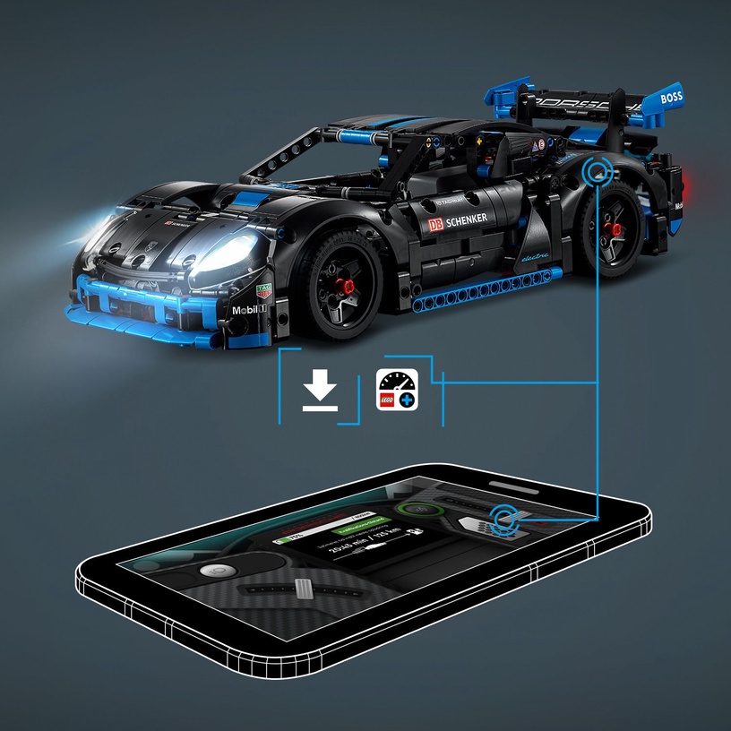 Konstruktor LEGO® Technic Porsche GT4 e-Performance võidusõiduauto 42176