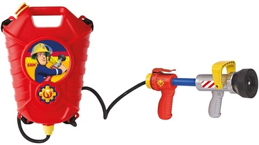 Gaisrininko žaislas, vandens šautuvas su kuprine Simba Fireman Sam Fireman Tank Backpack 109252293038, raudona