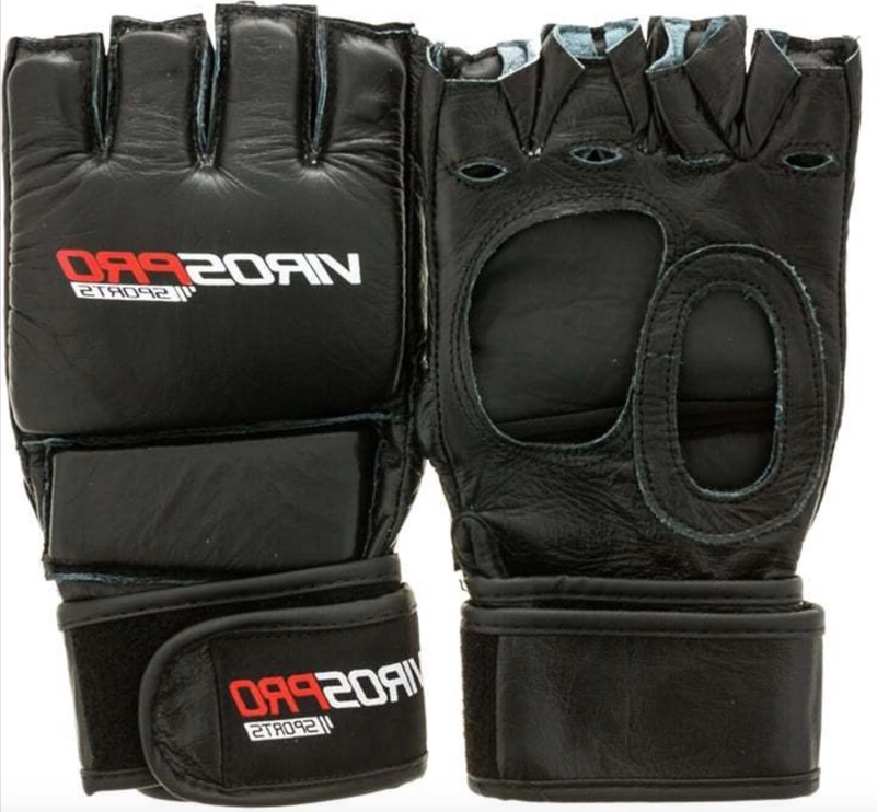 Перчатки без пальцев VirosPro Sports SG-1031, черный, 10 oz
