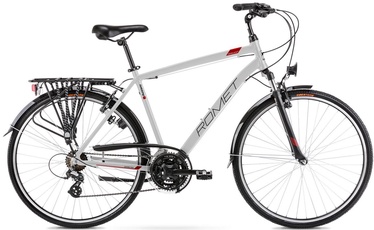 Велосипед туристический Romet Wagant Tourism, 28 ″, 21" рама, серебристый/красный