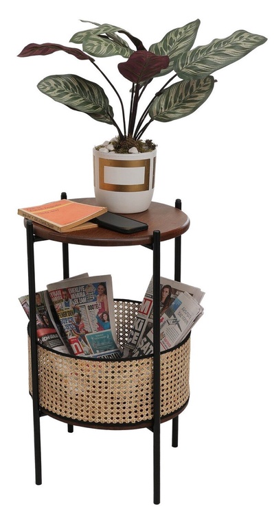 Журнальные столики Kalune Design 1028-3, ореховый, 40 см x 40 см x 70 см