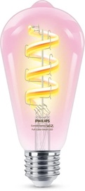 Лампочка Philips Wiz Накаливания, ST64, регулируемый белый свет, E27, 6.3 Вт, 470 лм