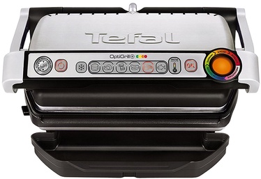 Электрический гриль Tefal OptiGrill+ GC712D34, черный/нержавеющей стали, 2000 Вт (поврежденная упаковка)