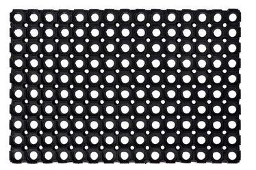 Придверный коврик Black Red White Domino 082780, черный, 800 мм x 500 мм x 16 мм