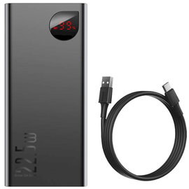 Uzlādēšanas ierīce – akumulators (Power bank) Baseus PPIMDA-C0A, 30000 mAh, melna