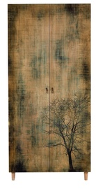 Skapis Kalune Design Stil 729, brūna/daudzkrāsains, 90 cm x 52 cm x 192 cm