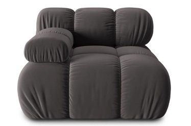 Moduļu dīvāna elements Micadoni Home Bellis, tumši pelēka, kreisais, 94 x 94 cm x 63 cm