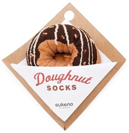 Zeķes Sukeno Doughnut Socks Chocolate Glazed, brūna/bēša, 2 gab.