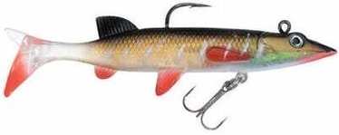 Vibrēšanas ierīce Jaxon Magic Fish TX-M A 1211611, 10 cm, 17 g, zelta/melna/sarkana, 5 gab.