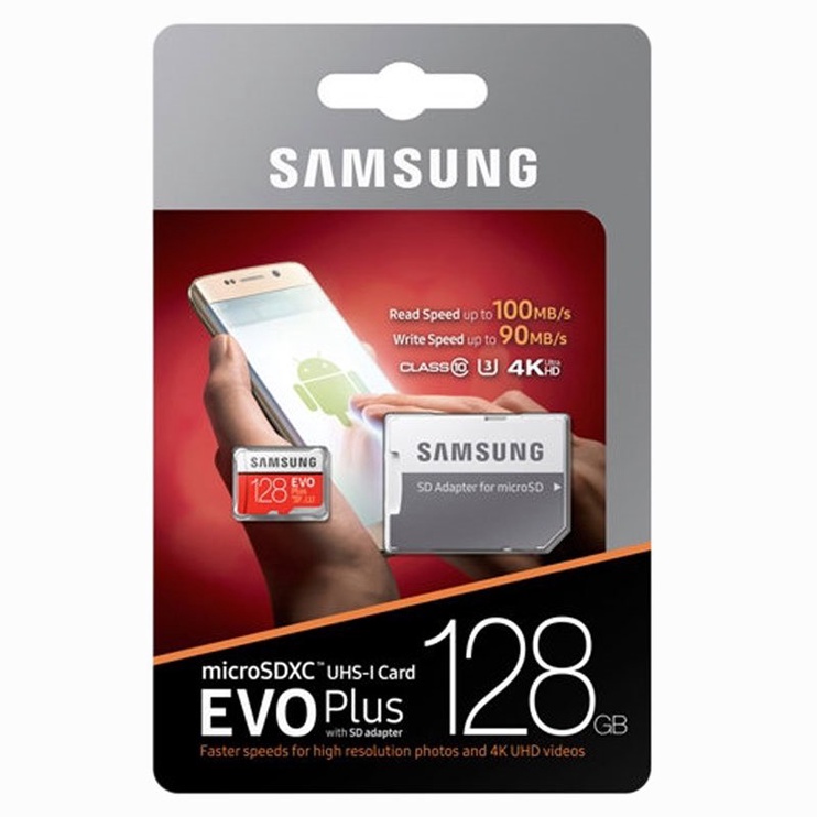 Atmiņas karte Samsung MICRO SDXC C10 EVO+, 128 GB