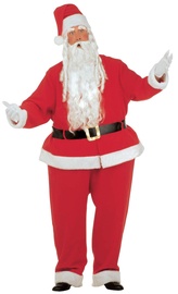 Kostüüm täiskasvanutele Widmann Fat Santa Claus, valge/punane, polüester, Universaalne