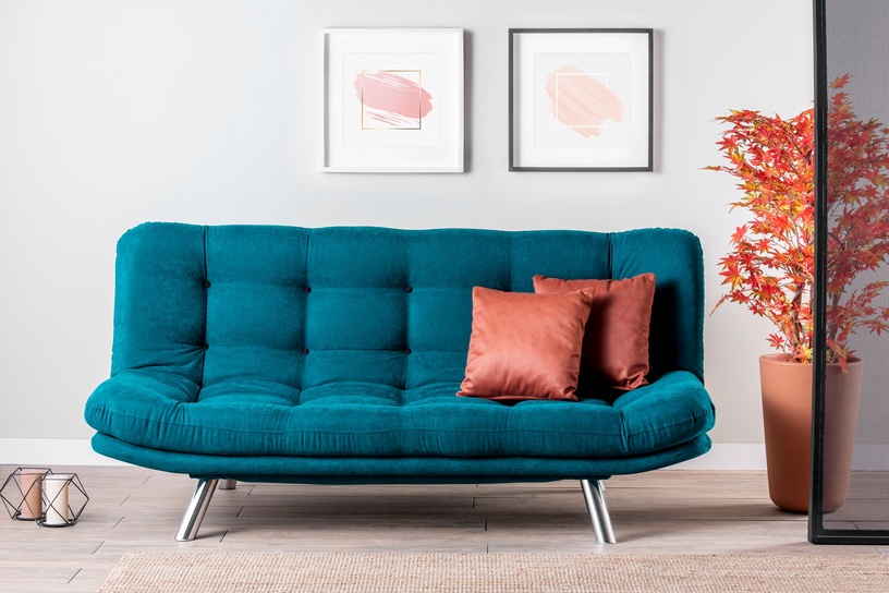 Диван-кровать Hanah Home Misa Petrol, зеленый, 100 x 200 см x 104 см