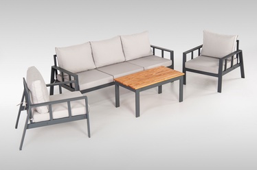 Välimööbli komplekt Kalune Design Sedef 008, antratsiit, 5 istekohta