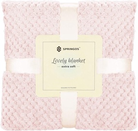 Pledi Springos Lovely Blankets Extra Soft, rozā, 200 cm x 220 cm
