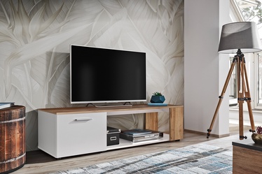 TV-laud ASM Maze I, valge/tamm, 150 cm x 39 cm x 40 cm