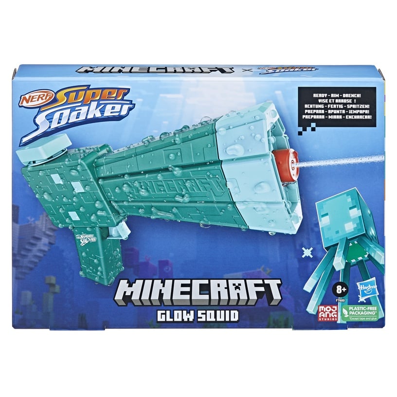Mänguasja veepihusti Hasbro Nerf Super Soaker Minecraft Glow Squid F7600