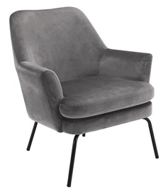 Fotelis Chissy, juodas/pilkas, 74 cm x 73 cm x 83 cm