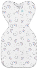 Vaikiškas miegmaišis Love To Dream Swaddle Up Etap 1, baltas/pilkas, 68 cm