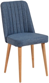 Valgomojo kėdė Kalune Design Stormi 1048 - A 869VEL5191, matinė, mėlyna/pušies, 49 cm x 47 cm x 90 cm