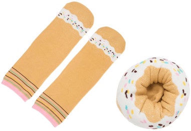 Zeķes Sukeno Doughnut Socks, zila/brūna/balta/dzeltena/rozā/bēša, 2 gab.