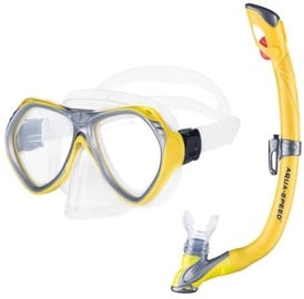 Snorkelēšanas komplekts Aqua-Speed Aura + Evo, dzeltena