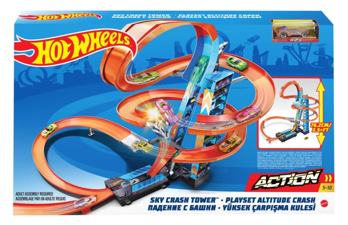 hot wheels sky track tower