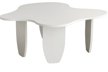 Kafijas galdiņš Kalune Design Maldives, balta, 1000 mm x 1000 mm x 400 mm