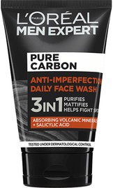 Очищающий гель L'Oreal Men Expert Pure Carbon 3 in 1 Daily Face Wash, 100 мл