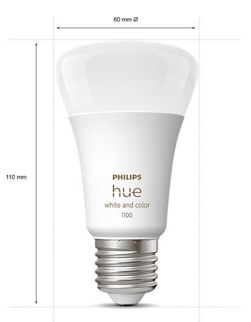Светодиодная лампочка Philips Hue LED, многоцветный, E27, 9 Вт, 806 - 1100 лм, 2 шт.