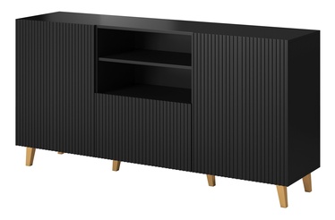 Kumode Cama Meble Pafos, melna, 40 x 150 cm x 82 cm