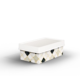 Mantu kaste Domoletti Marble, 2 l, balta/melna/bēša, 24.3 x 14 x 8.5 cm