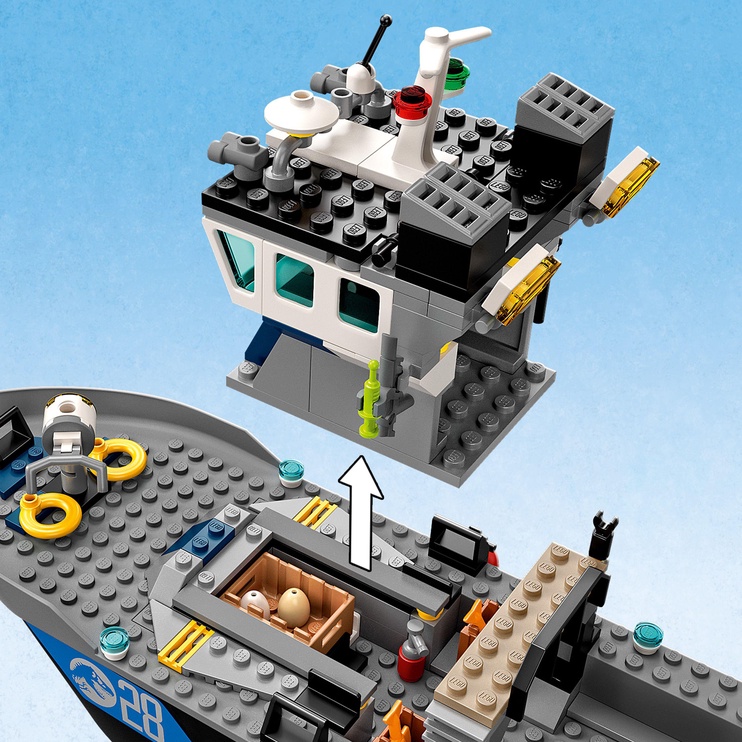 Konstruktors LEGO Jurassic World Barioniksa izlaušanās no kuģa 76942, 308 gab.