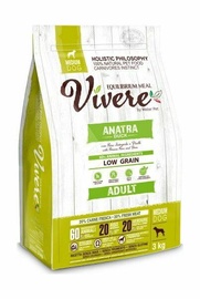 Kuiv koeratoit Vivere Low Grain Duck, pardiliha, 3 kg