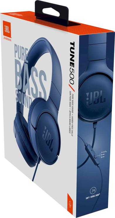 Vadu austiņas JBL Tune 500, zila