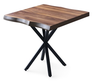 Pusdienu galds Kalune Design Safir, valriekstu, 80 cm x 80 cm x 75 cm
