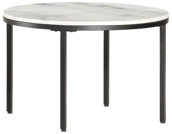 Kafijas galdiņš VLX Real Solid Marble 286410, balta/melna, 650 mm x 650 mm x 400 mm