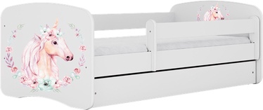 Bērnu gulta vienvietīga Kocot Kids Babydreams Horse, balta, 144 x 80 cm