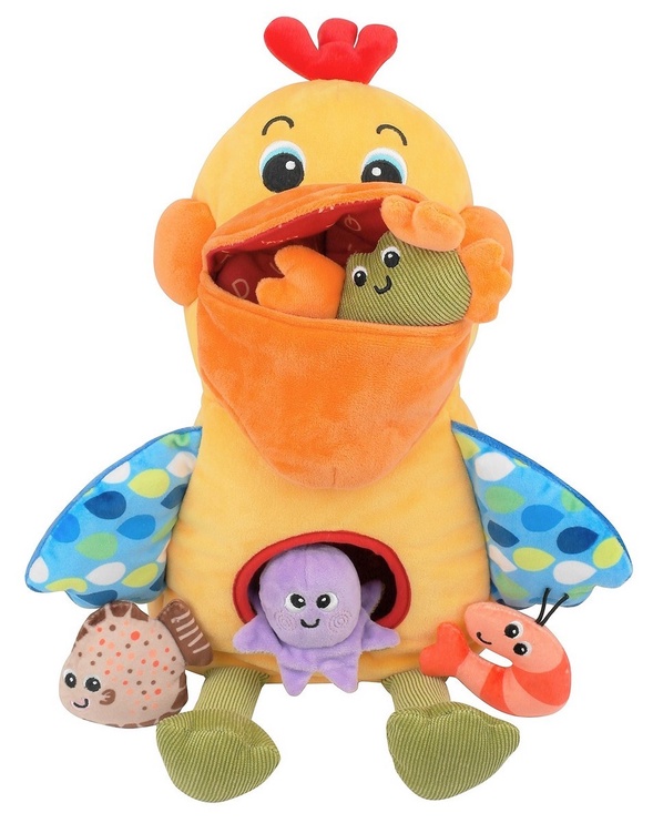 Плюшевая игрушка KS Kids Hungry Pelican, многоцветный, 32.5 см